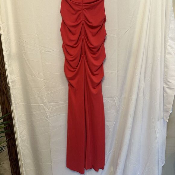 CALVIN KLEIN Women Size 2 Pink Gold Sequin Embellished Maxi Evening Dress - Picture 7 of 10